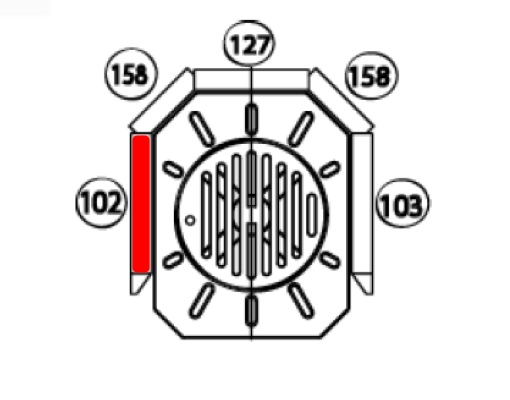 Haas+Sohn Argentum 210.15 Seitenstein links vorne A Feuerraumstein