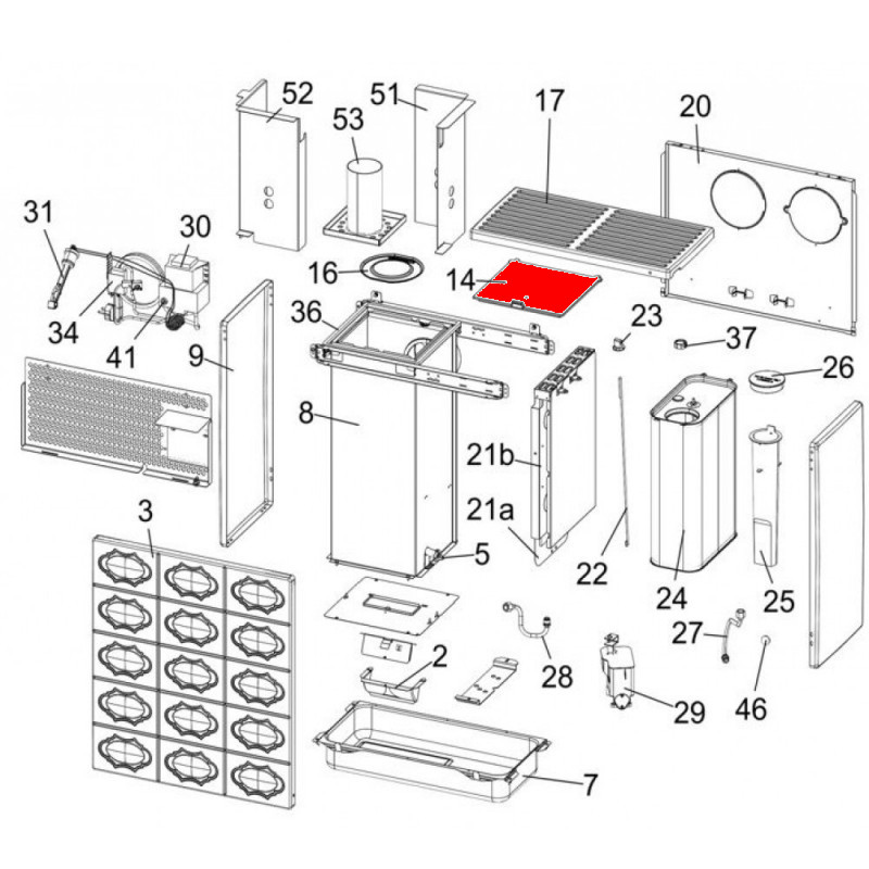 Haas+Sohn Capri 400.35 Feuerraum Abschlussdeckel